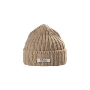 Beanie mit Logo in Sand, Le Bonnet,