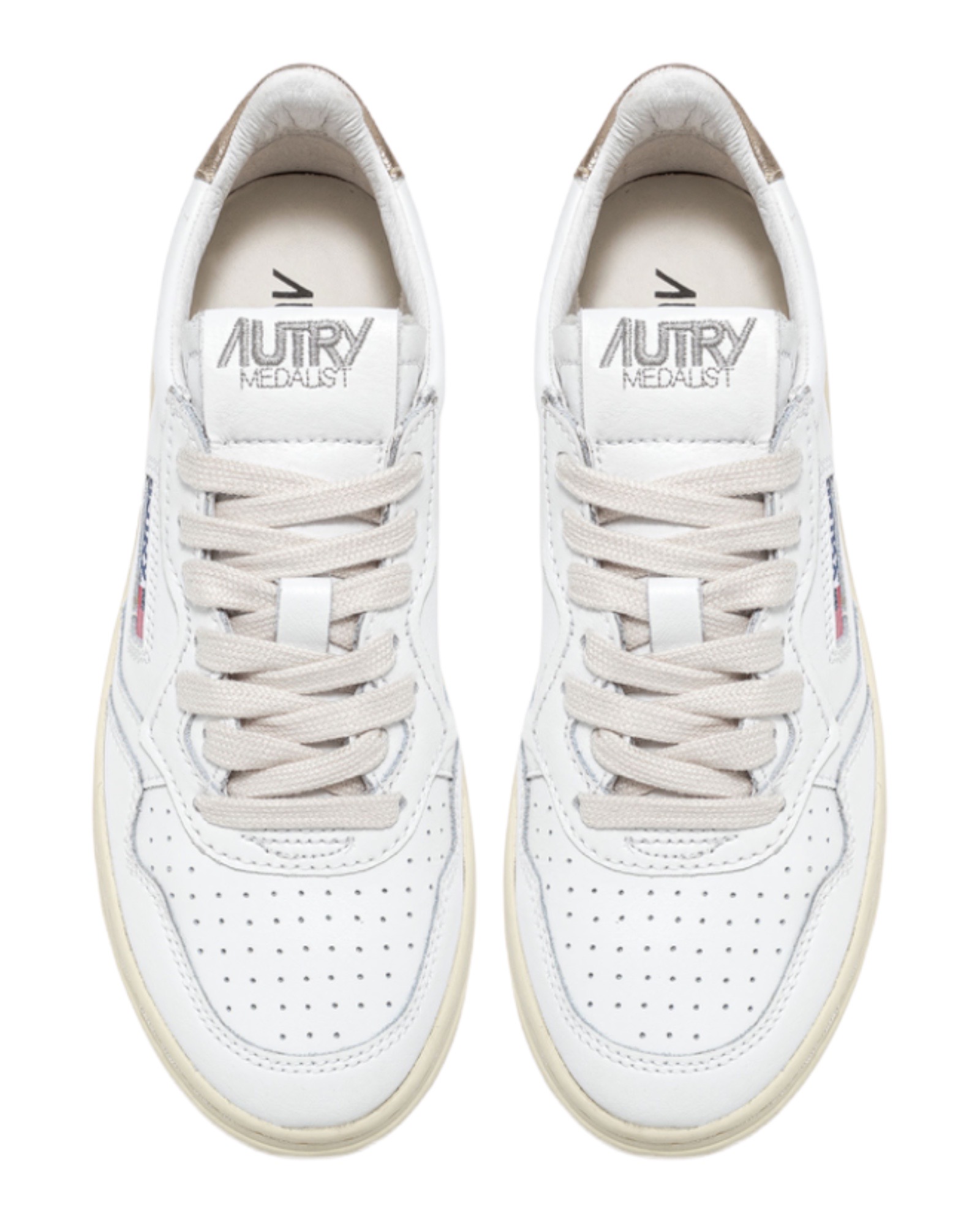 Sneaker, Medalist, low, white/gold, Autry, A12IAULWLL06