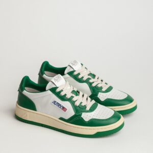Sneaker Medalist low leather White/Green AUTRY, Medalist, Autry,