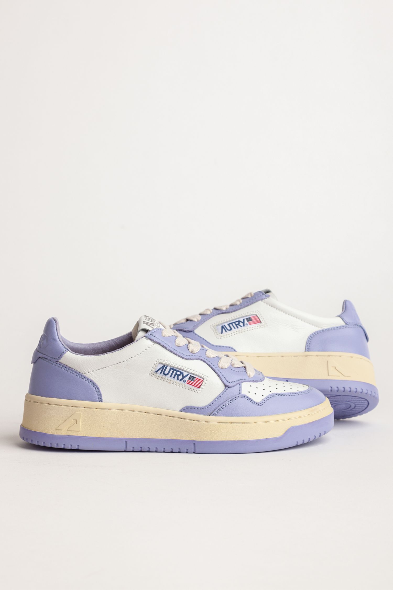 Sneaker Medalist low leather White/Lavender AUTRY, Autry, Medalist