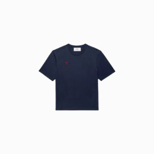 T-Shirt Ami De Cœur in Navy, AMI PARIS, UTS005.726430