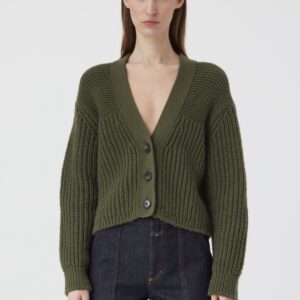 Cardigan heavy knit in olive, Closed, C96912-94T-22-116