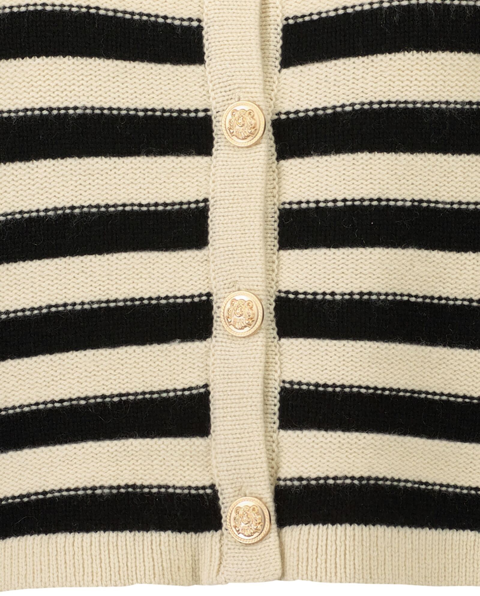 Cardigan Stripes in Black/Ecru, ALLUDE, 17020