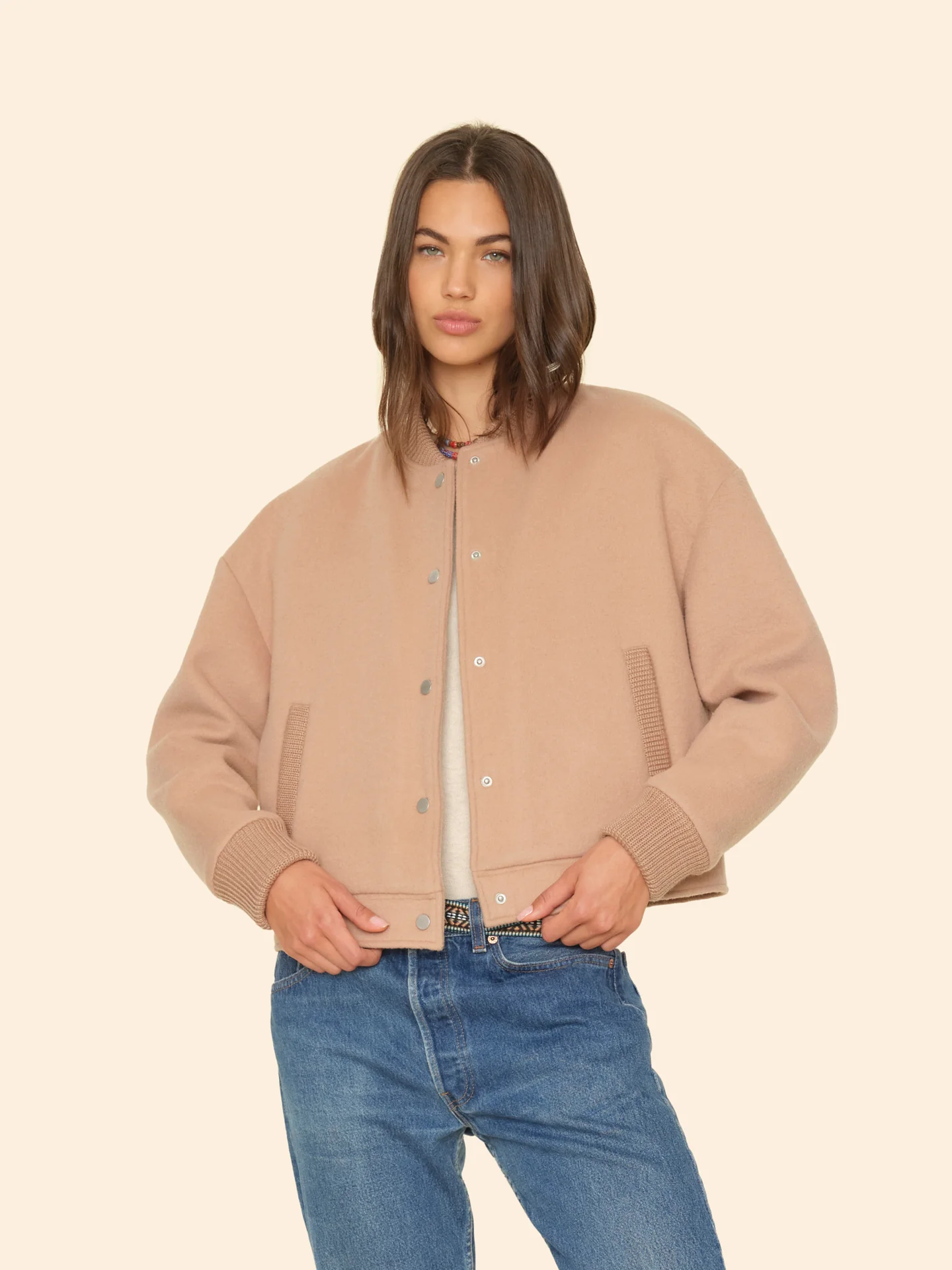 Bomber-Jacke BRAIDY in Camel , XIRENA