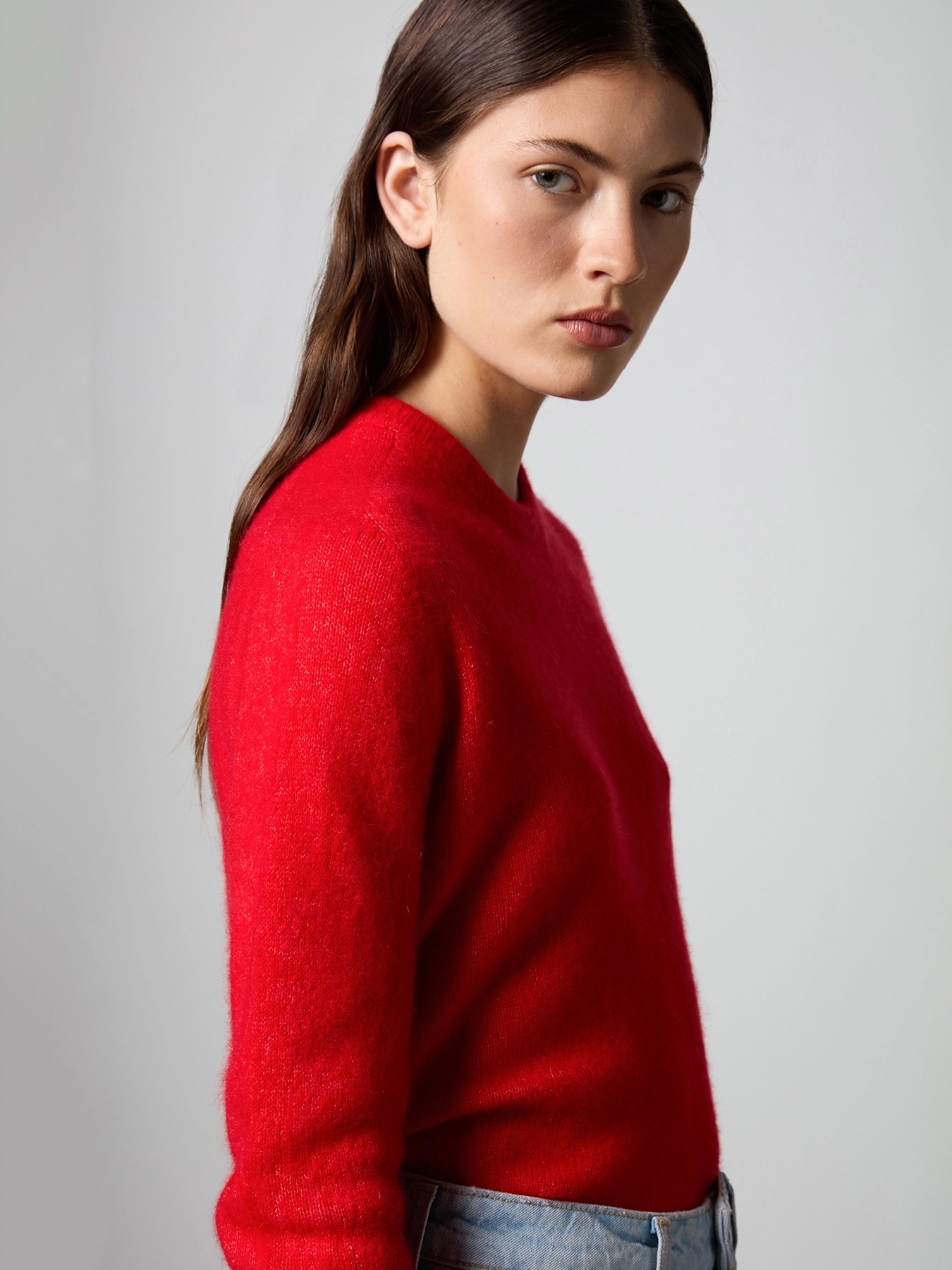 Pullover CASHMERE AND SILK in Rot, ROBERTO COLLINA