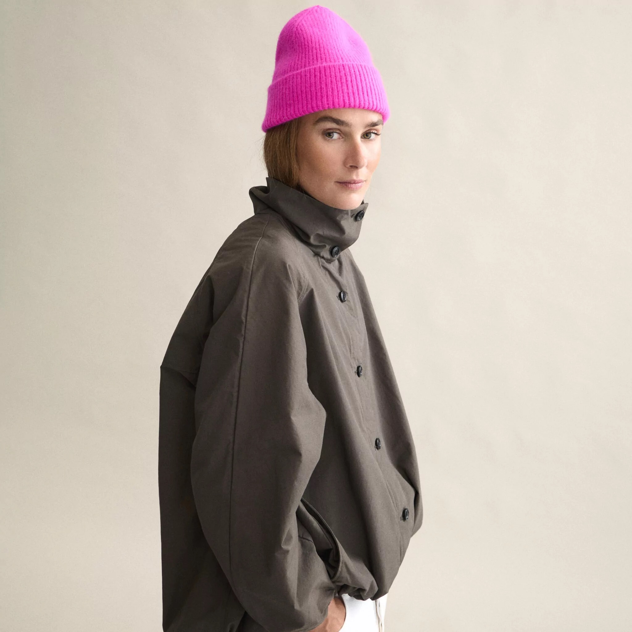 Beanie in Poppy Pink