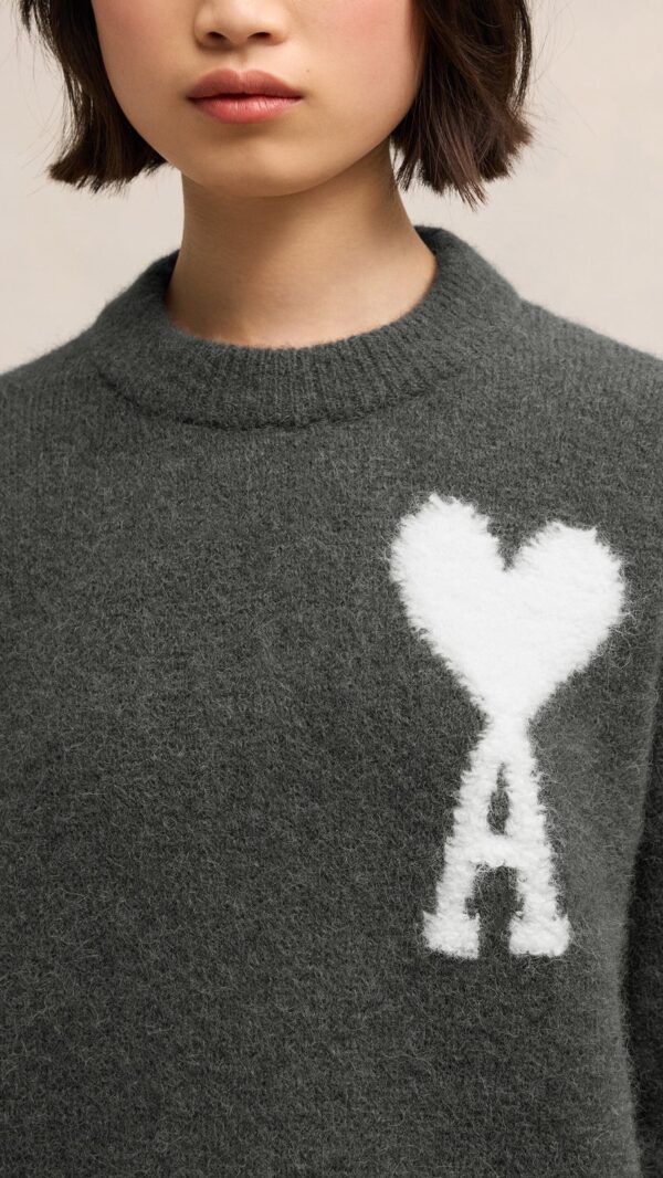 Pullover AMI DE COEUR in Anthrazit, AMI PARIS, Pullover AMI DE COEUR in Anthrazit, AMI PARIS,