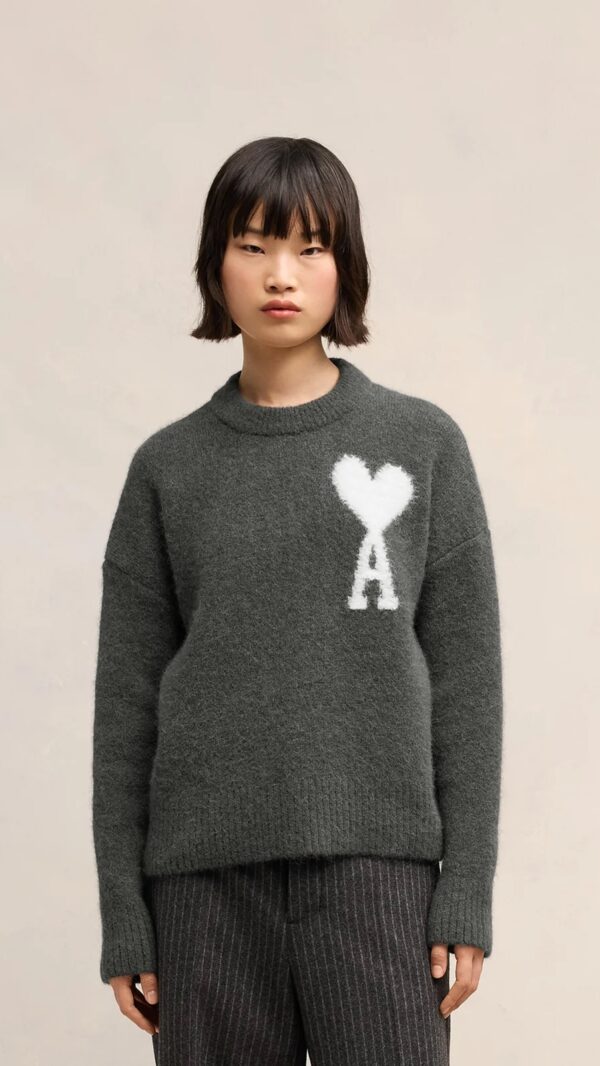 Pullover AMI DE COEUR in Anthrazit, AMI PARIS, Pullover AMI DE COEUR in Anthrazit, AMI PARIS,