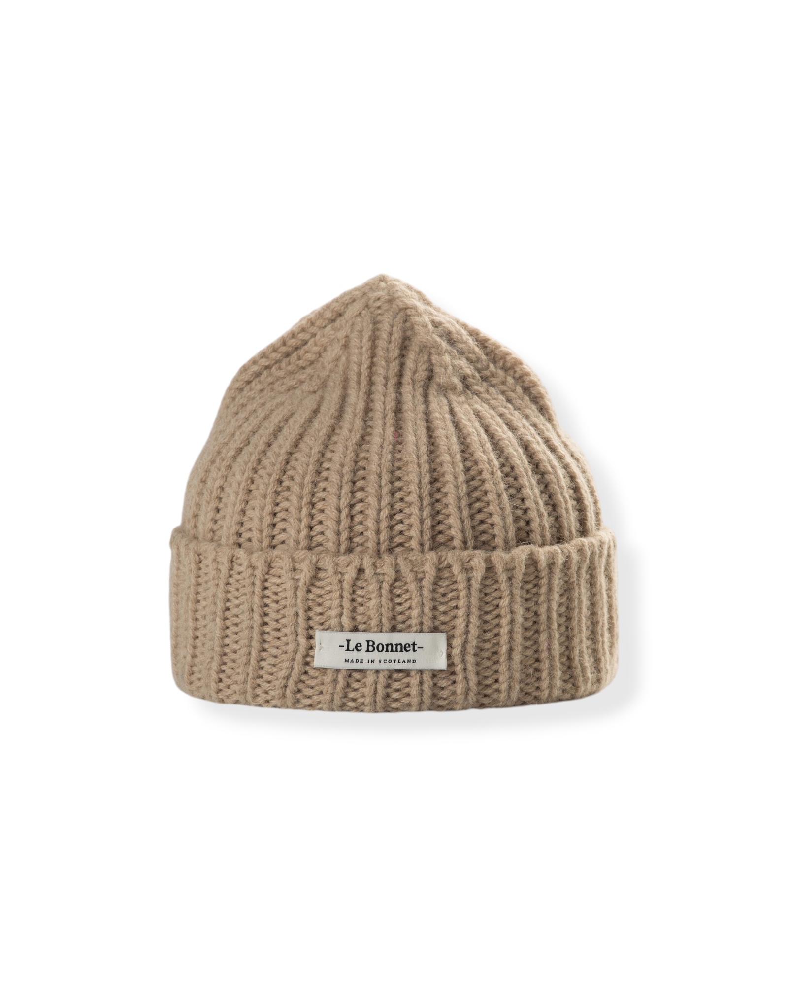Beanie mit Logo in Sand