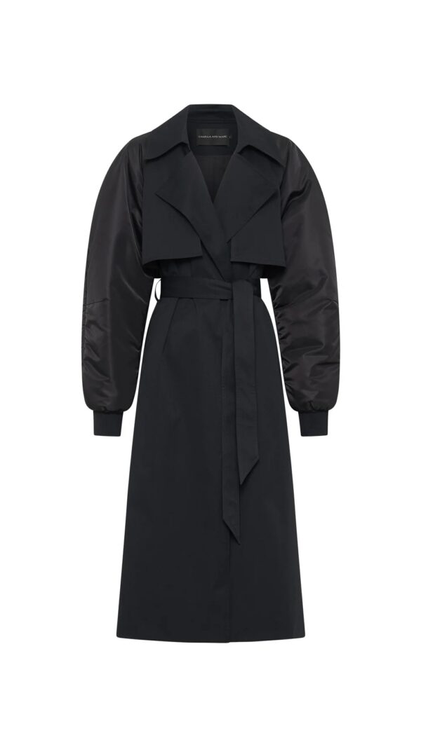 Trench Coat Emmerson in Black, CAMILLA AND MARC,