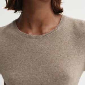 AWA Crewneck Sweater in NOUGAT, ALMADA LABLE,