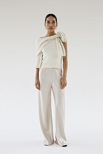 BIAS Satin Pants in PEARL, ALMADA Label,