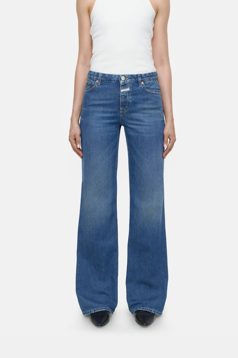 Wide Leg Jeans in mid blue, Gillian, CLOSED