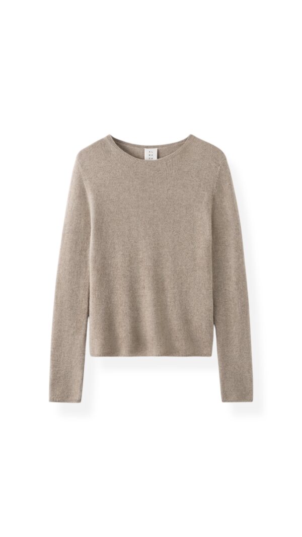 AWA Crewneck Sweater in NOUGAT, ALMADA LABLE,