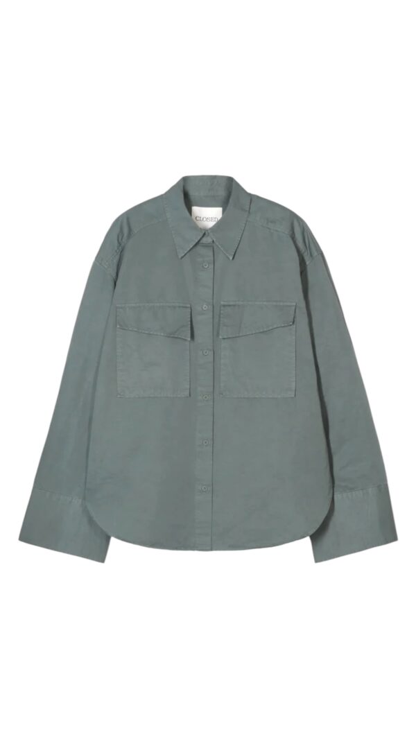 Utility Hemd in faded green, CLOSED