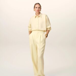 Overshirt mit Rückenschlitz in Gelb, AMI PARIS, USH171.WV0068.726