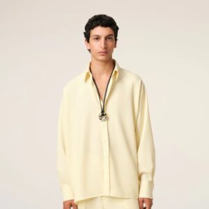 Overshirt mit Rückenschlitz in Gelb, AMI PARIS, USH171.WV0068.726