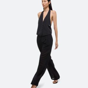 Top HALTER VEST in Black, HELMUT LANG, PO2HW508