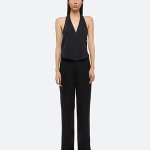 Top HALTER VEST in Black, HELMUT LANG, PO2HW508