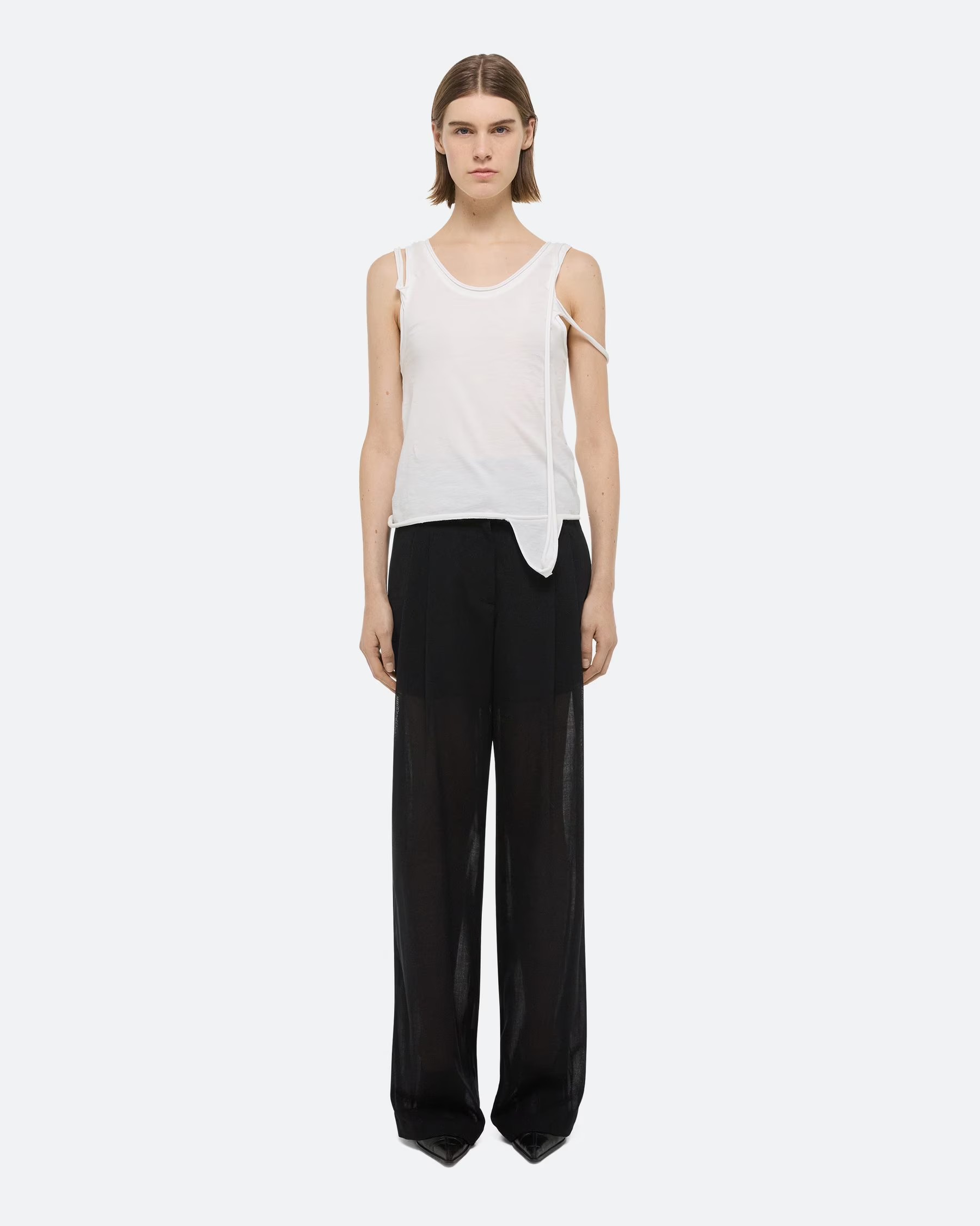 Top STRAP TANK in White, HELMUT LANG, P02HW504