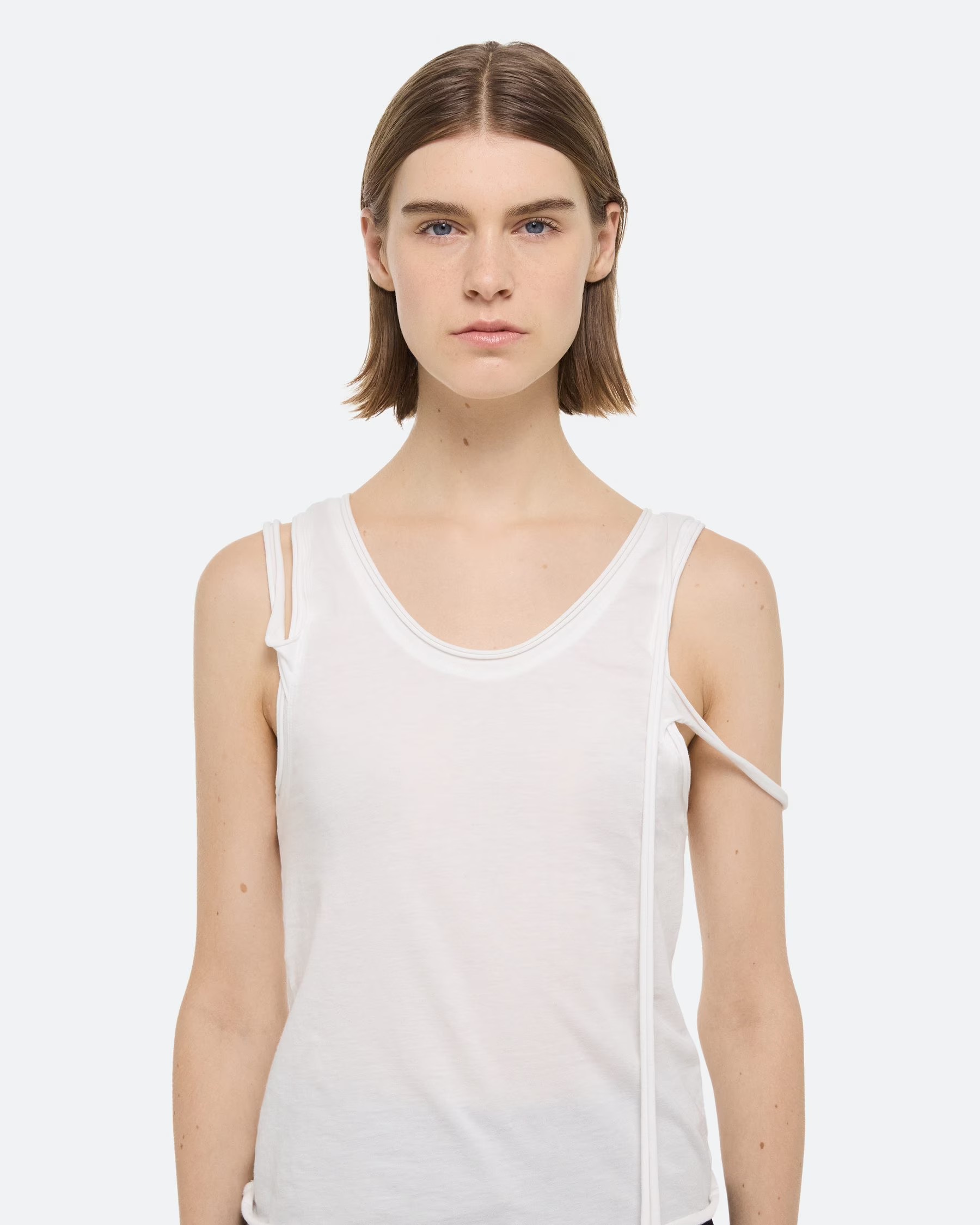 Top STRAP TANK in White, HELMUT LANG, P02HW504