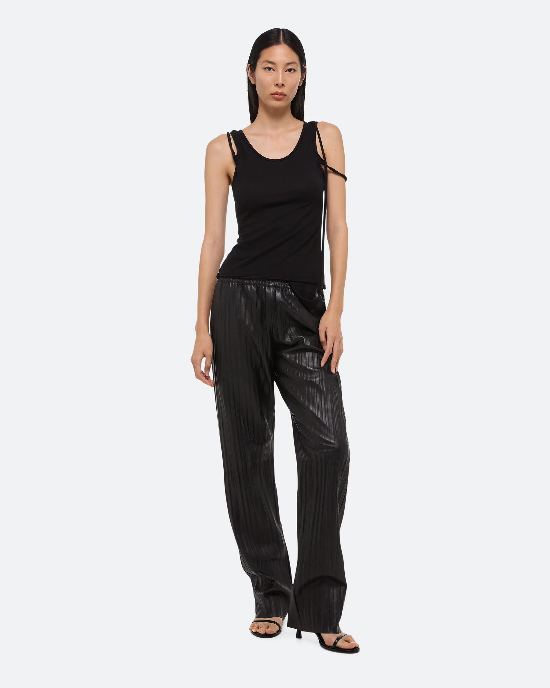 Top STRAP TANK in Black, HELMUT LANG, P02HW504