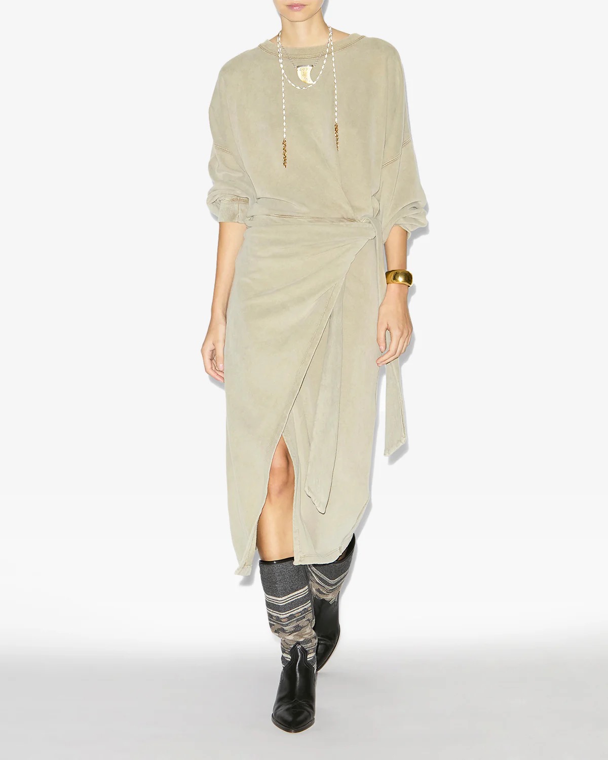 Kleid SANDRINA in Khaki, MARANT ETOILE, RO0721FAB1M05E67LK SANDRINA