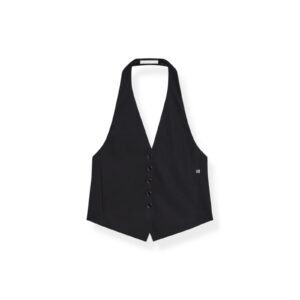 Top HALTER VEST in Black, HELMUT LANG, PO2HW508