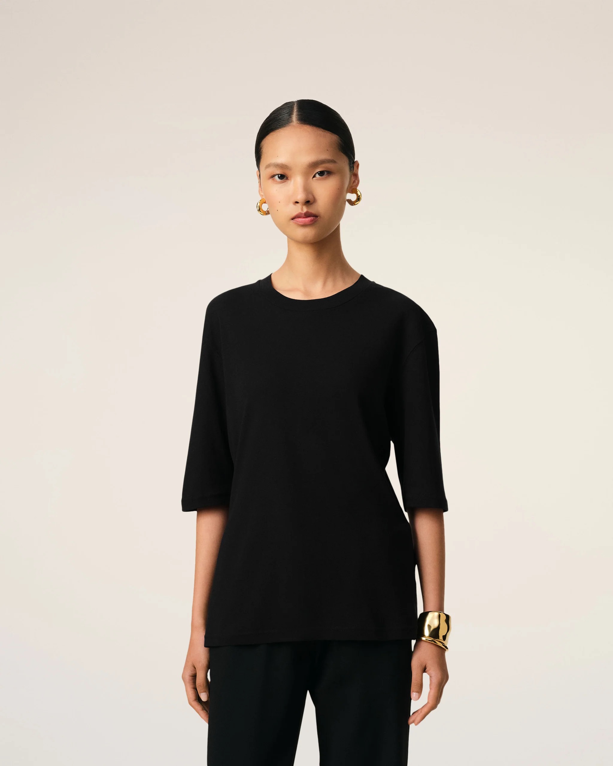 T-Shirt AMI in Black, AMI PARIS