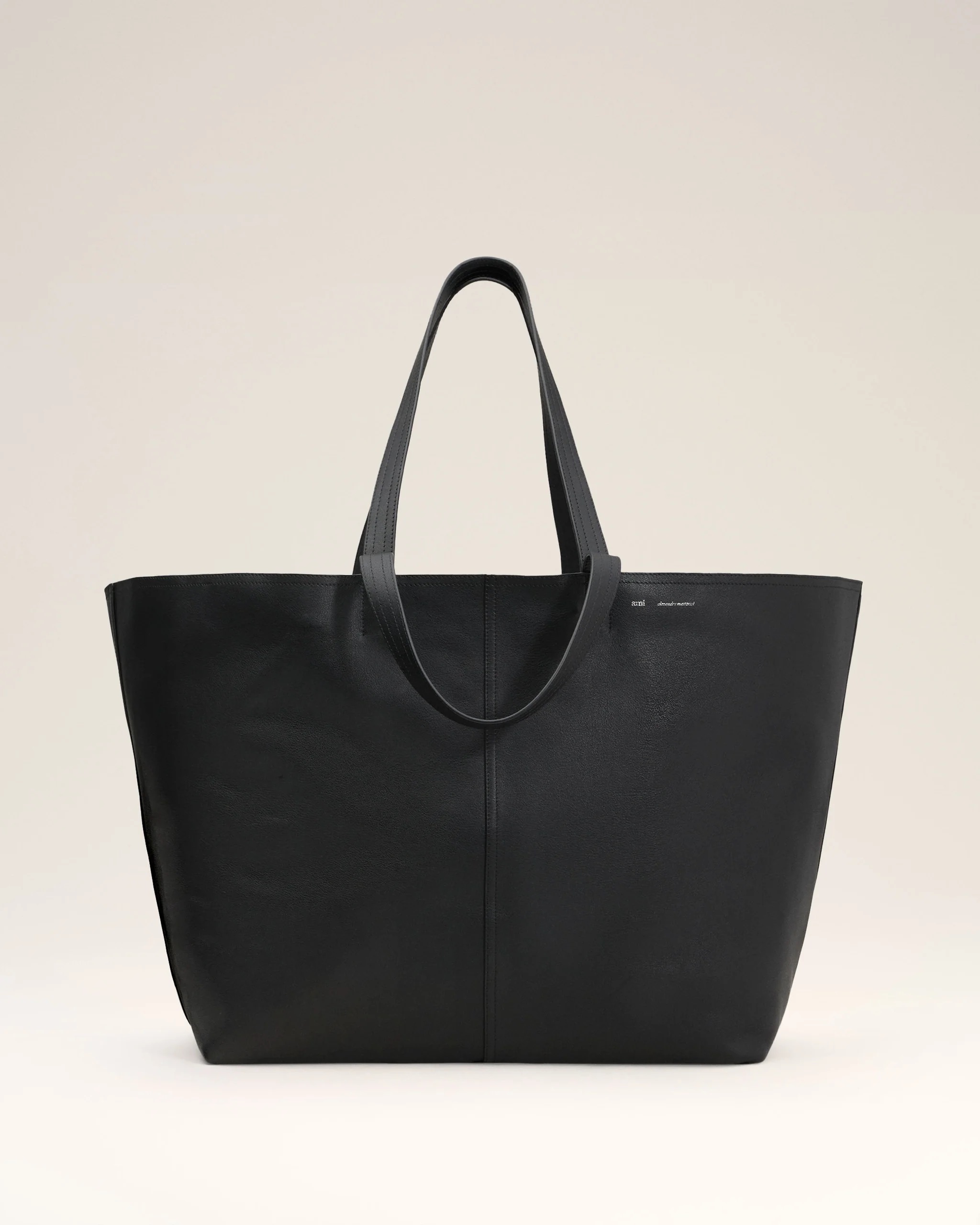 Maxi Tote Bag in Black, AMI PARIS