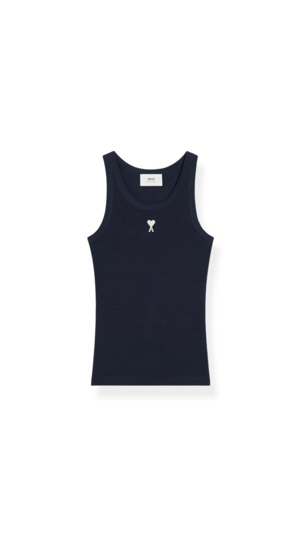 Tanktop AMI DE COEUR in Navy, AMI PARIS, FTK160.JE0117.430