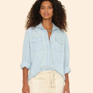 Bluse GRIFFEN in Air Blue