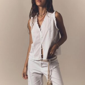 Bluse LOUISE in White, XIRENA x Léa Meylan