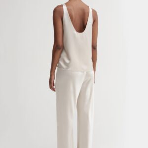 ROMY SATIN TOP, PEARL, ALMADA