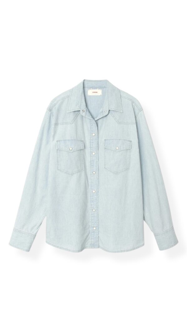 Bluse GRIFFEN in Air Blue