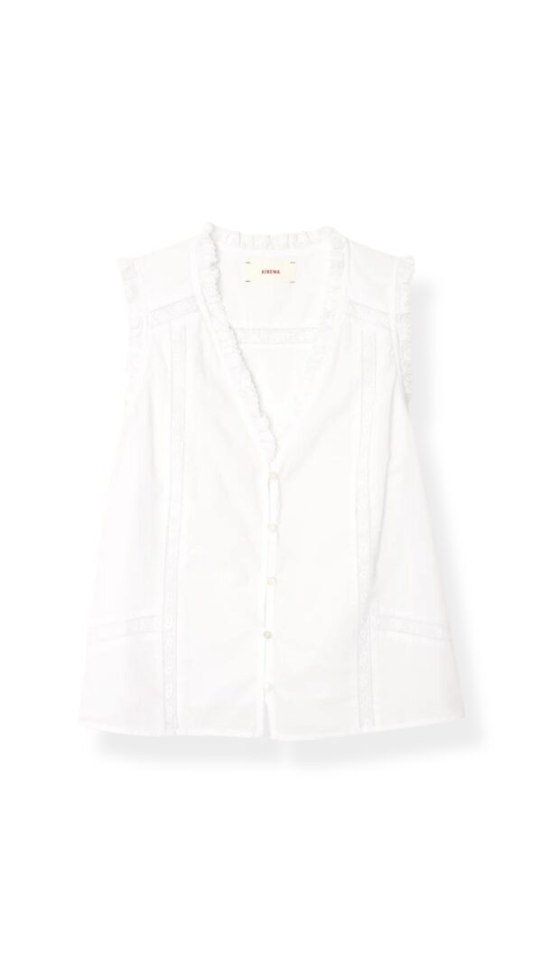 Bluse LOUISE in White, XIRENA x Léa Meylan