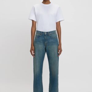 Bernie Relaxed Jeans In Washed Blue, VICTORIA BECKHAM,