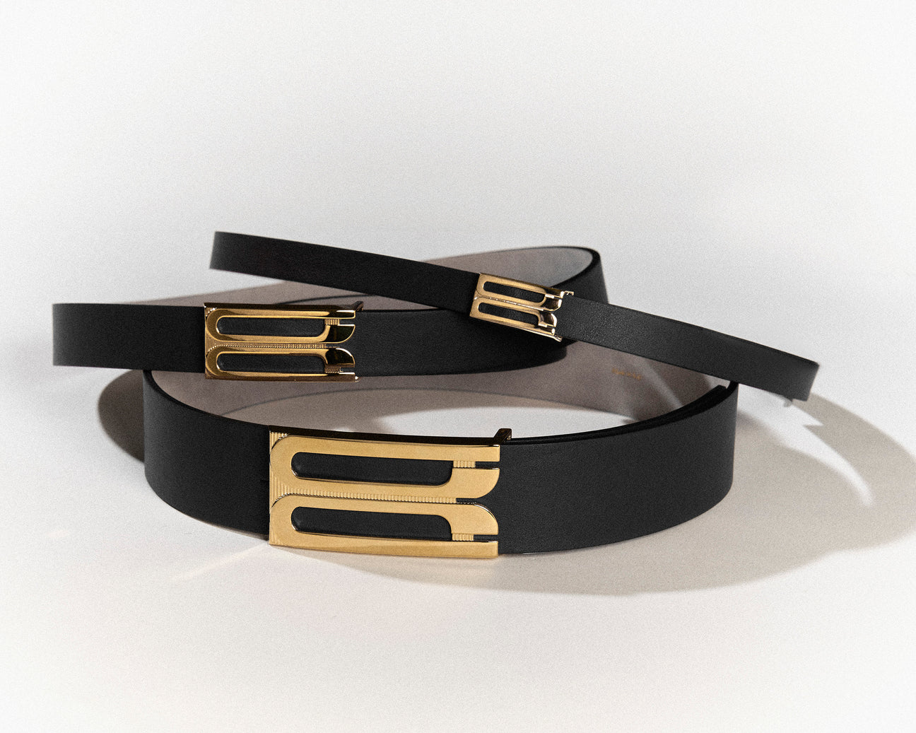 Micro Frame Belt In Black Leather, VICTORIA BECKHAM,