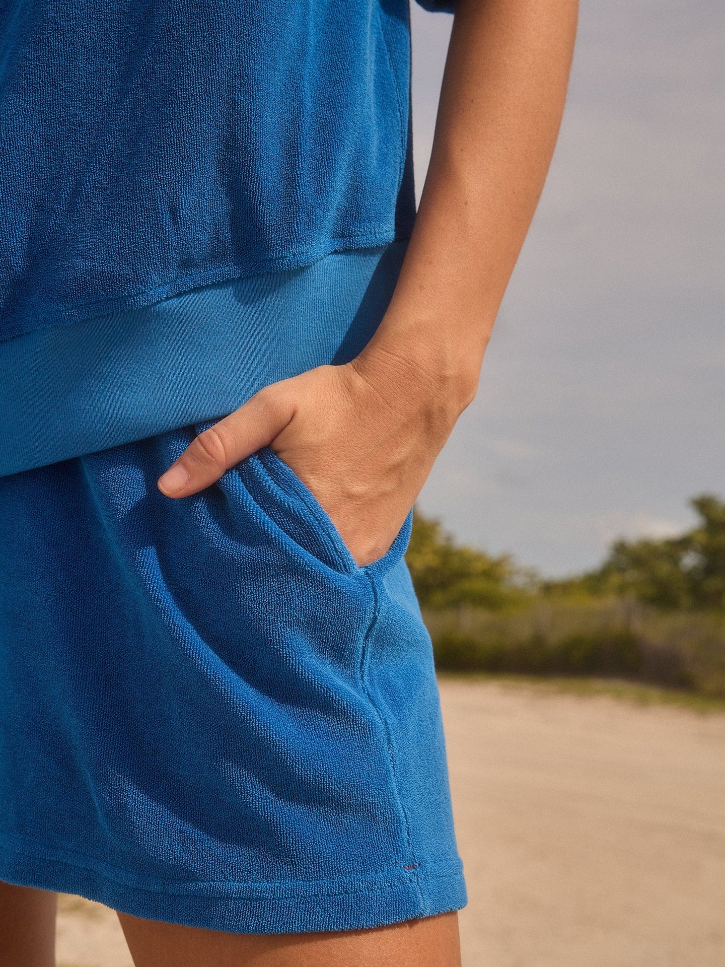 Short Shayden Terry in Fiji Blue, XIRENA