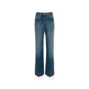 Alina High Waisted Jean In Washed Blue, VICTORIA BECKHAM,