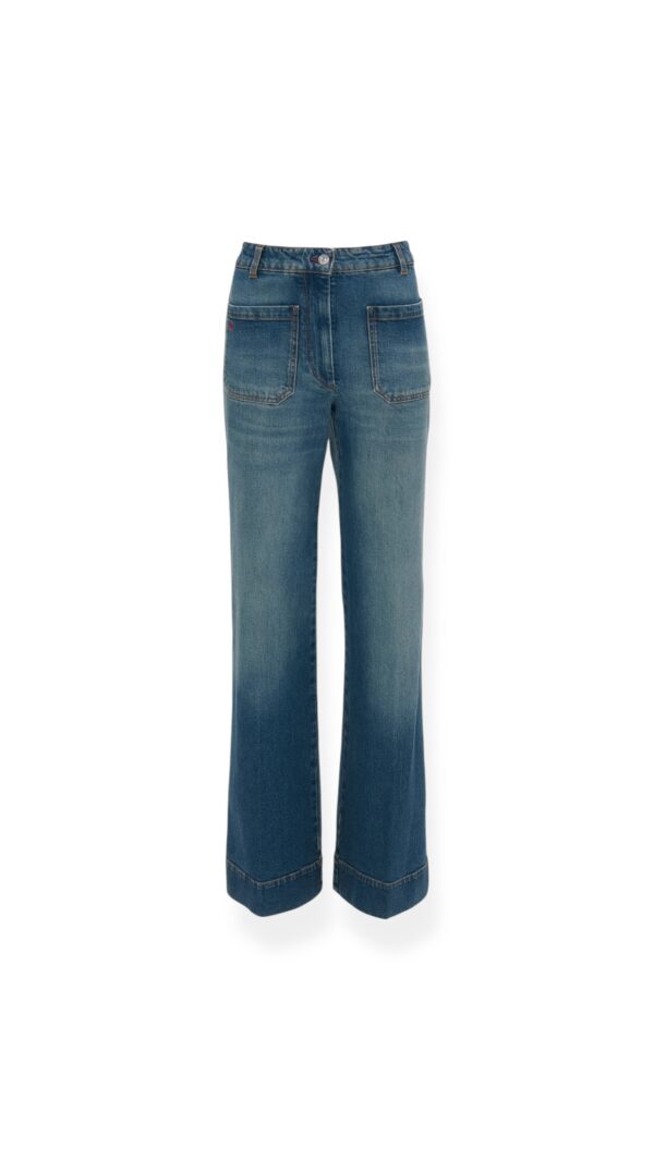 Alina High Waisted Jean In Washed Blue, VICTORIA BECKHAM,