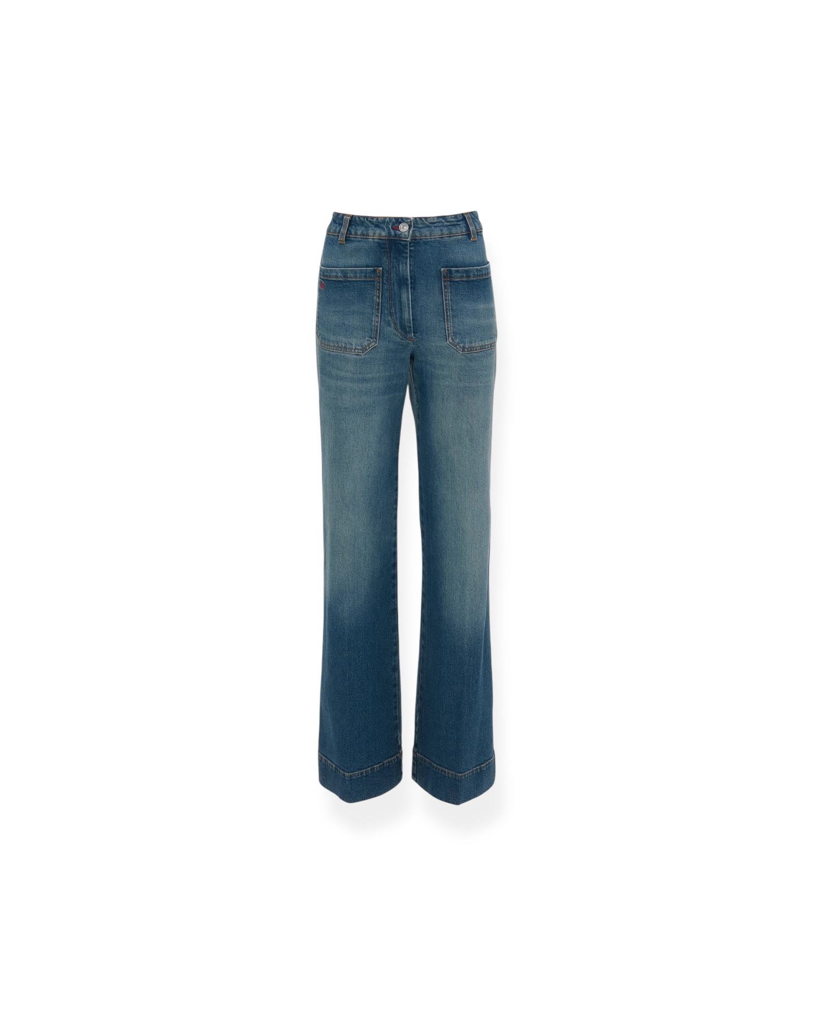 Alina High Waisted Jean In Washed Blue, VICTORIA BECKHAM,