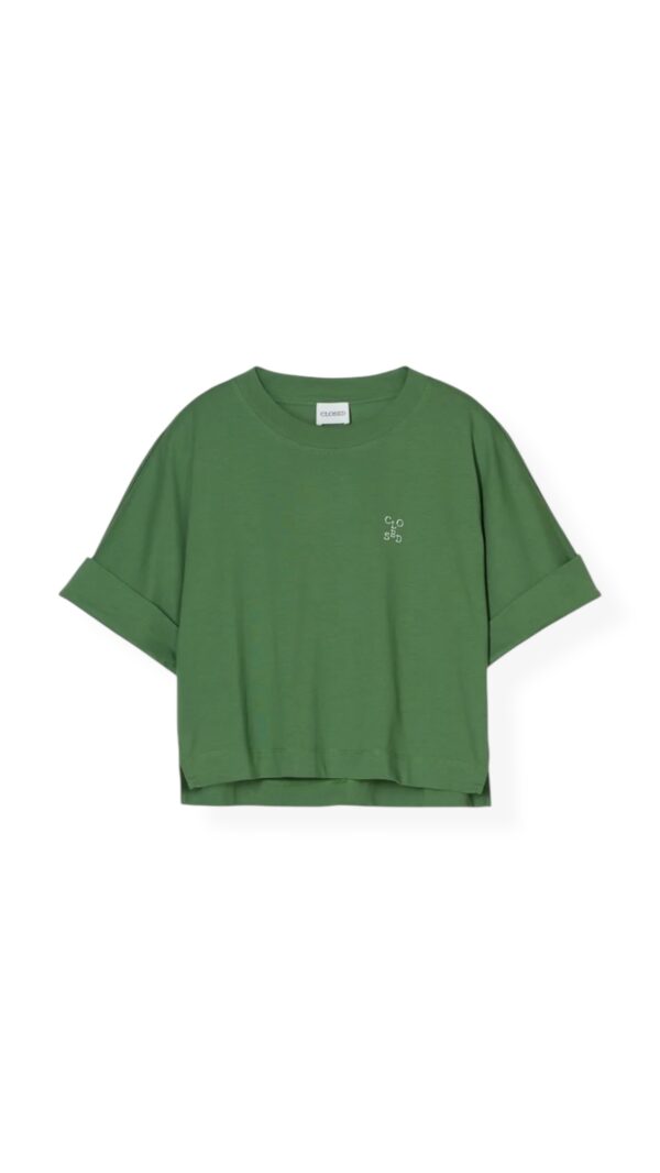 Cropped T-Shirt in Matche Green