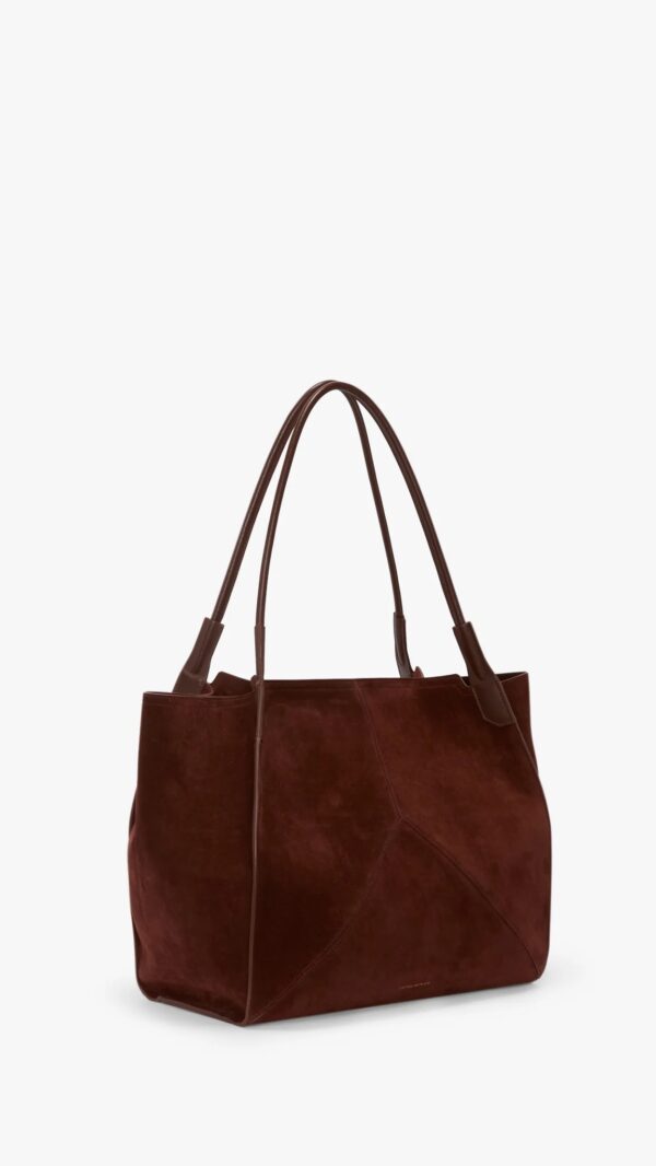 Victoria Tote In Dark Brown Suede, VICTORIA BEKCHAM Victoria Tote In Dark Brown Suede, VICTORIA BEKCHAM