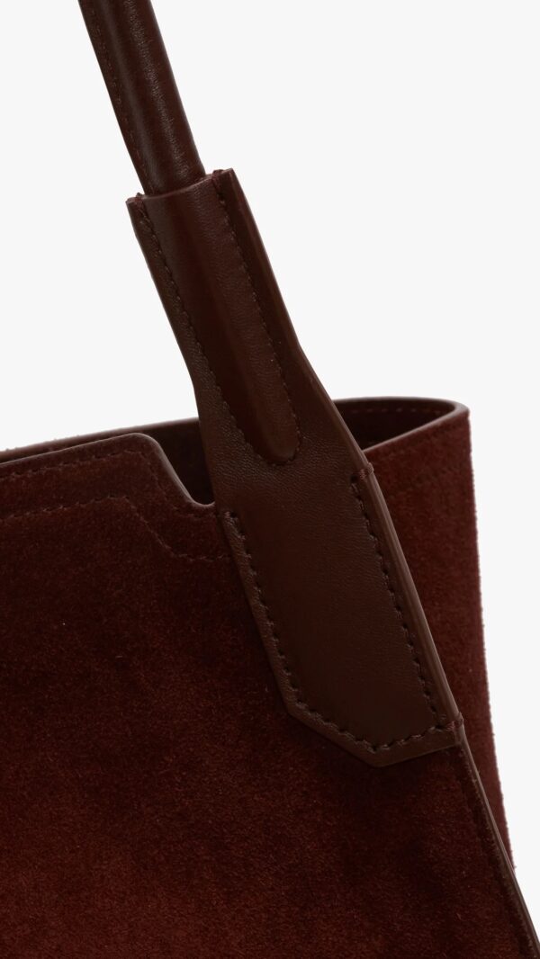Victoria Tote In Dark Brown Suede, VICTORIA BEKCHAM Victoria Tote In Dark Brown Suede, VICTORIA BEKCHAM