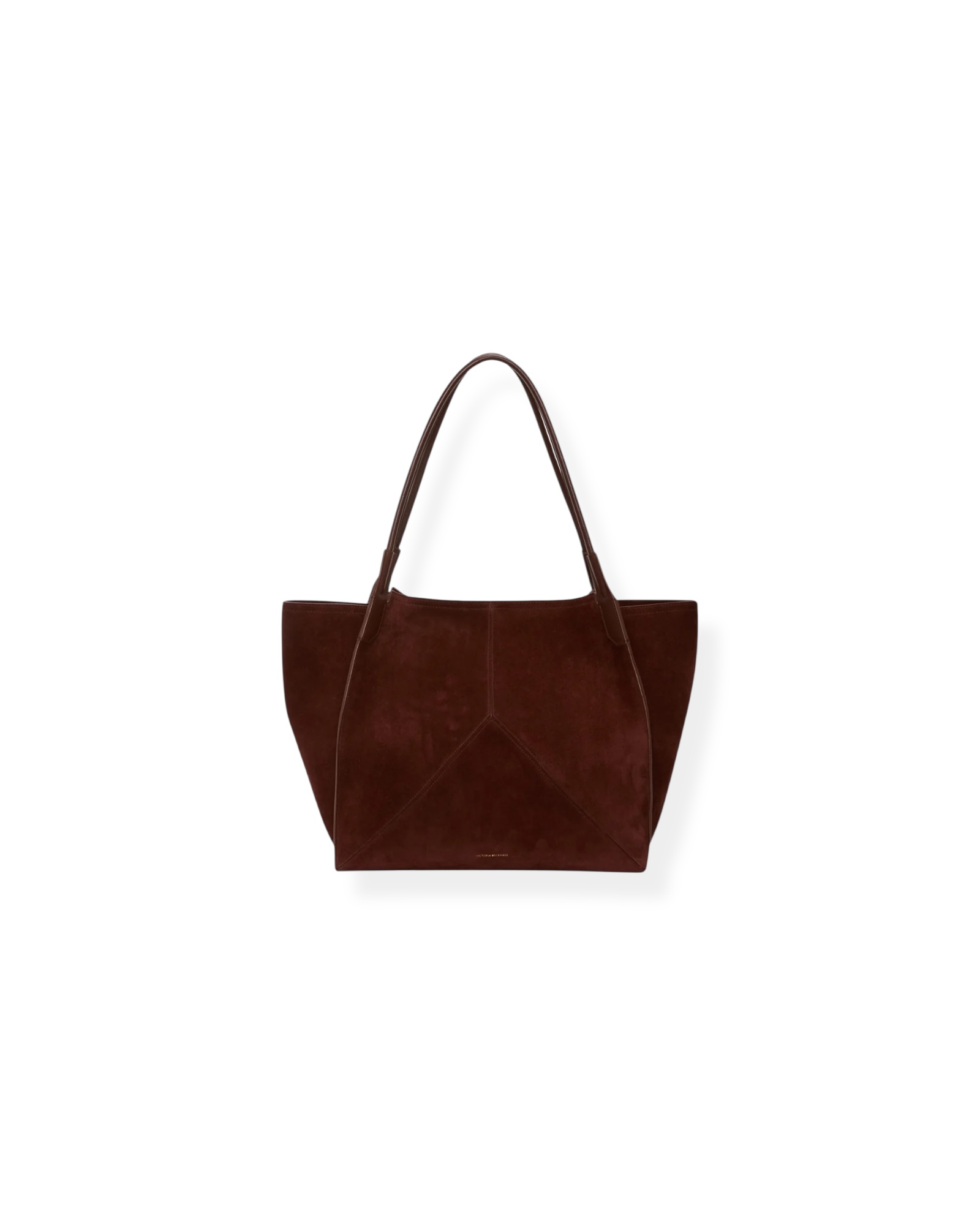 Victoria Tote In Dark Brown Suede, VICTORIA BEKCHAM
