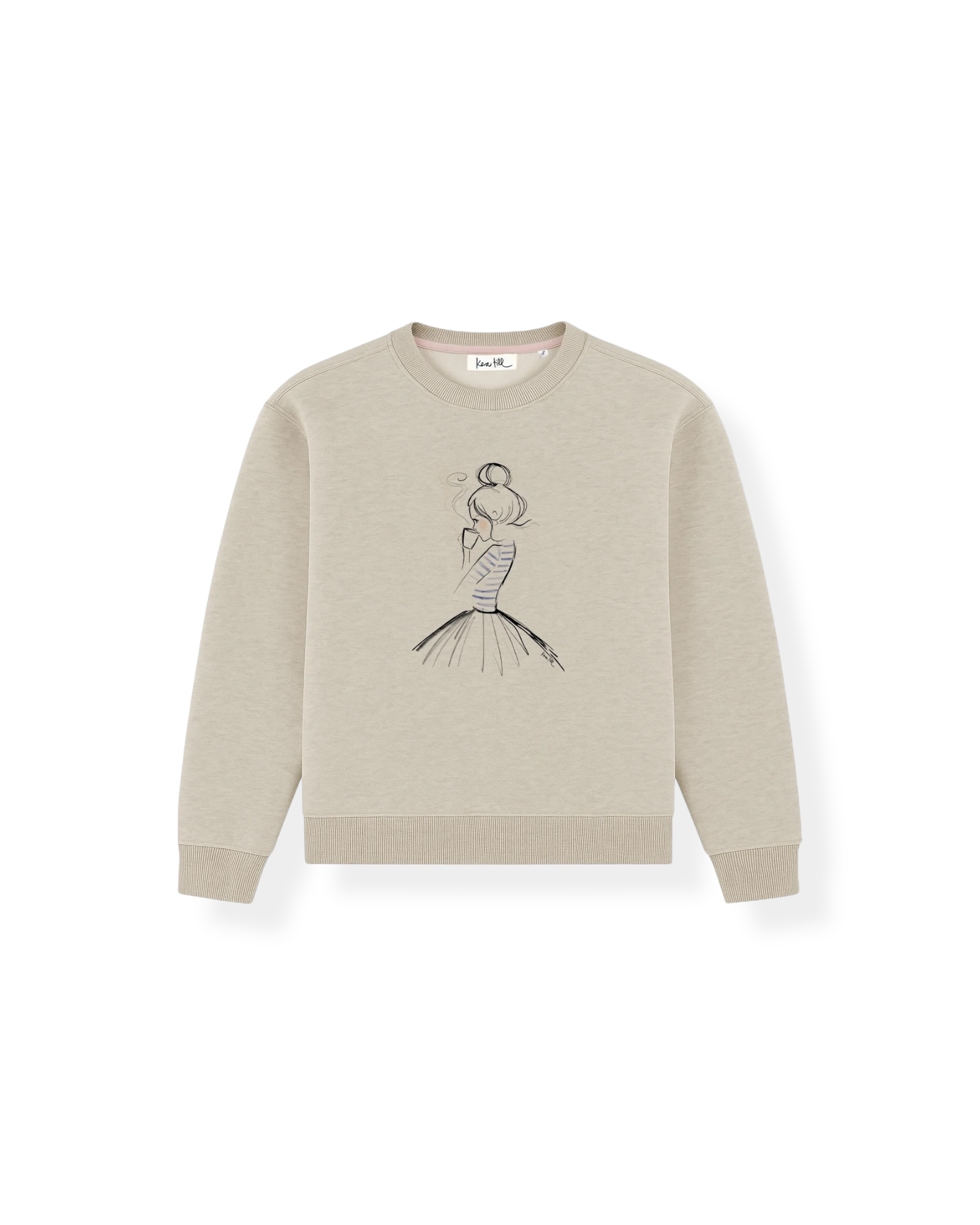 Sweater COFFEE in mid grey, KERA TILL