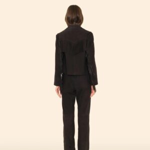 Lederhose CLYDE SUEDE in Black, XIRENA