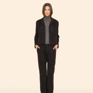 Lederhose CLYDE SUEDE in Black, XIRENA