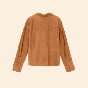 Lederhemd BILLIE Suede in Cognac, XIRENA